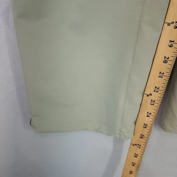 North Face Bridgeway Ankle Pants Womens 12 Green FlashDry-XD UPF 40+ Stretch - Picture 10 of 14